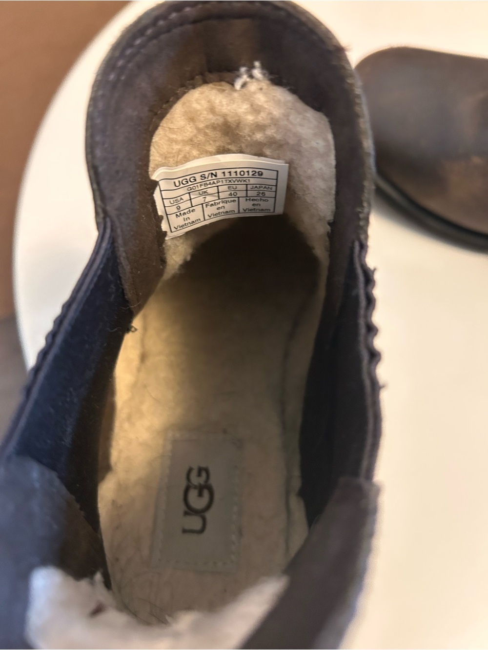 UGG Women's Chelsea Ankle Booties in Dark Brown Leather - Picture 6 of 7